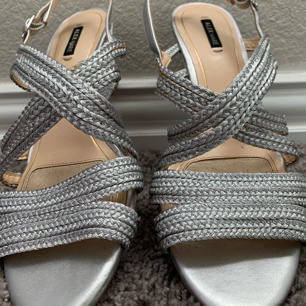 Alex Marie silver heels